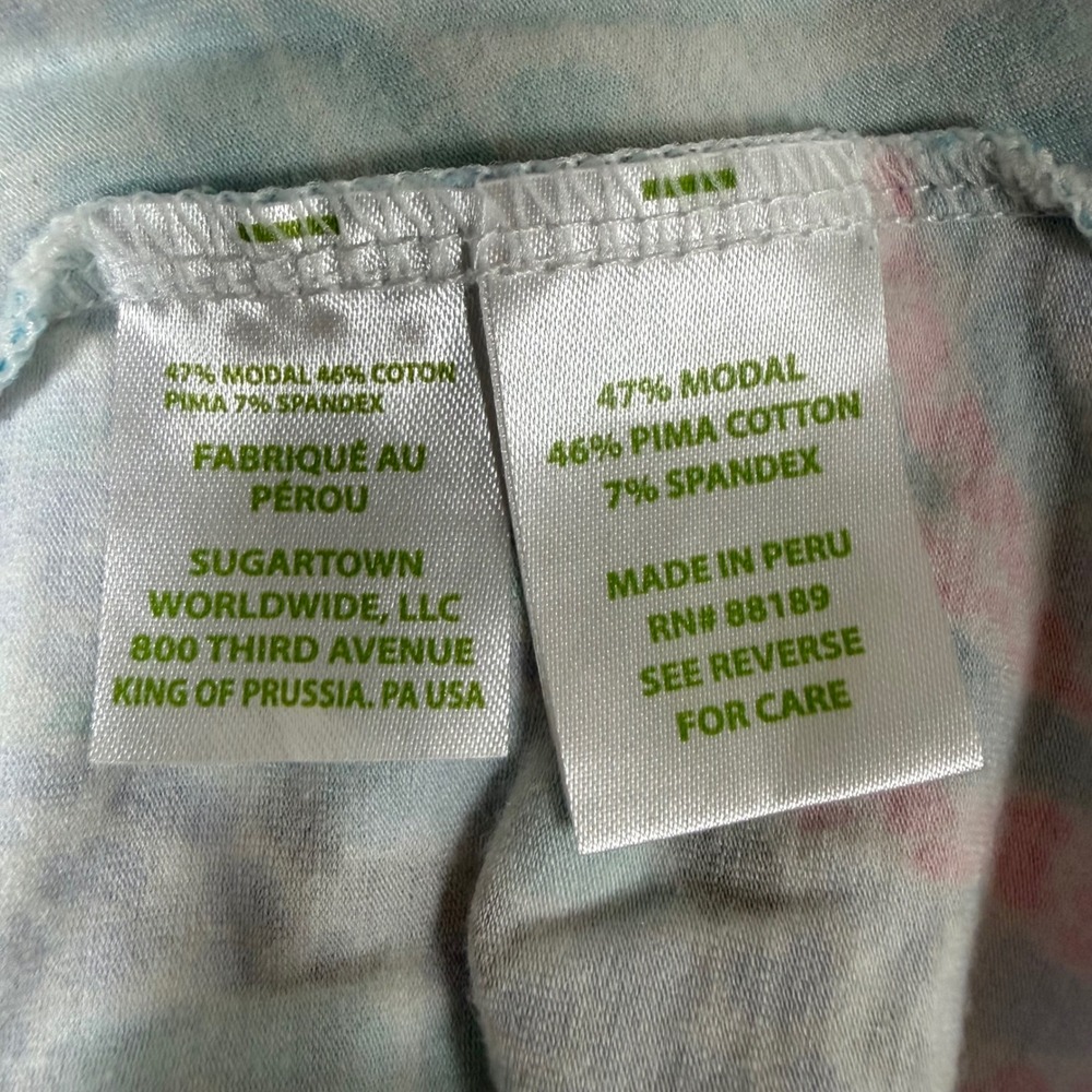 Lilly Pulitzer Lot of 2 - Etta V-Back Tank Top Pima Cotton Modal Blue Pink M - Picture 7 of 11